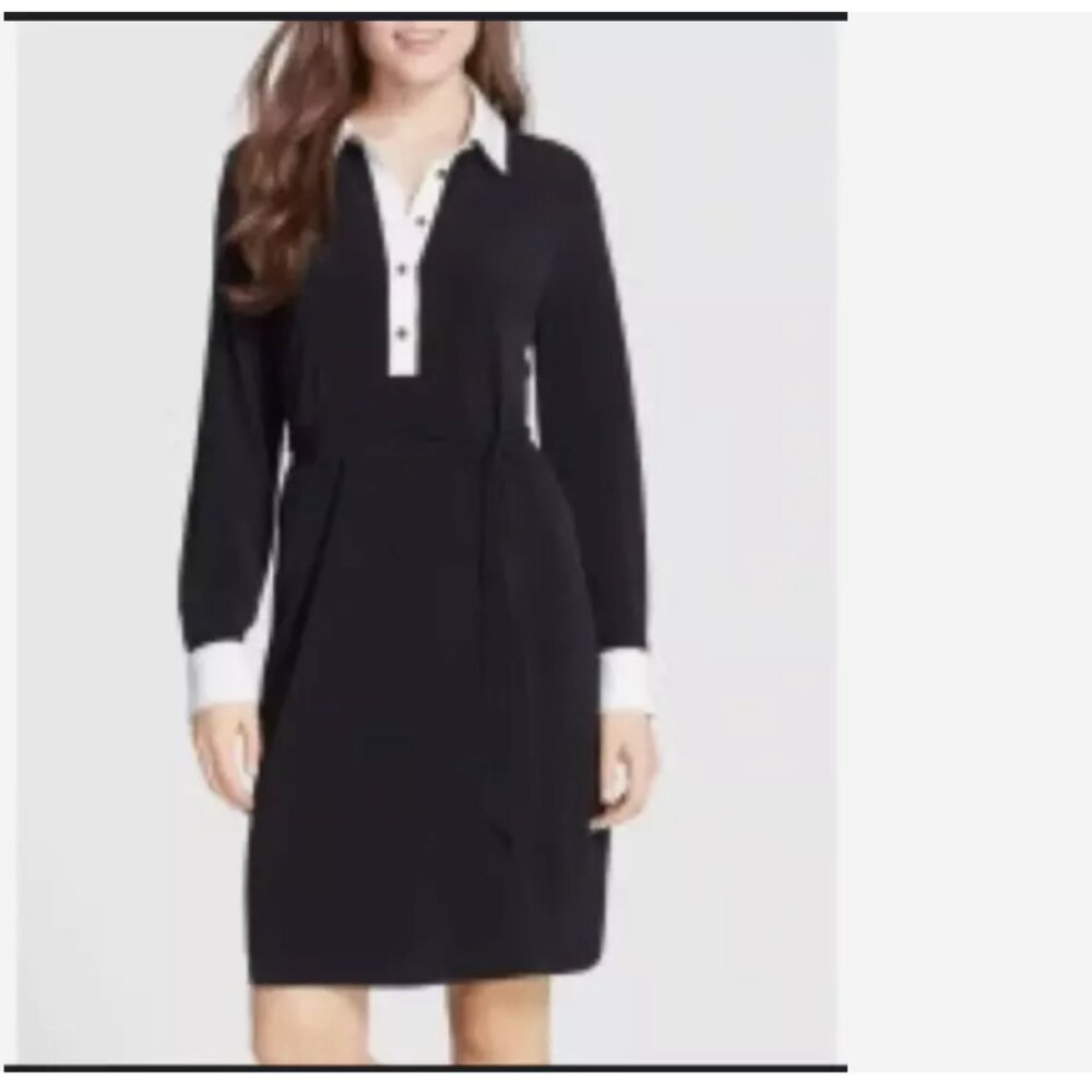 Long midi black and white Ivanka Trump Dress (10/10 condition)